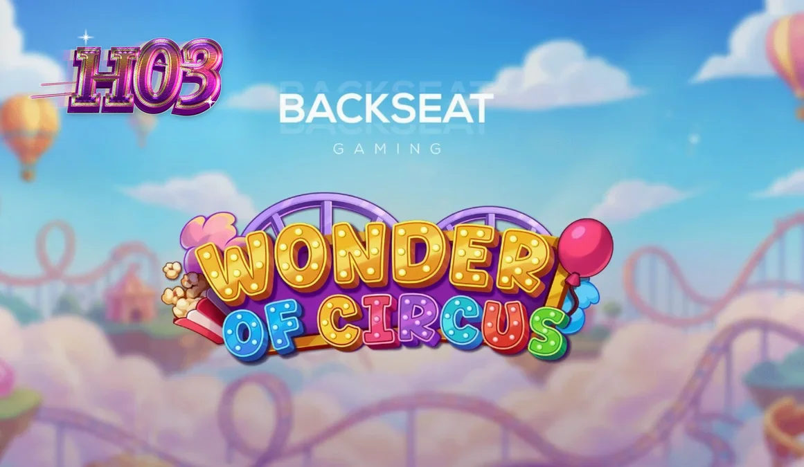 Tampilan visual slot Wonder of Circus dengan nuansa sirkus neon yang meriah
